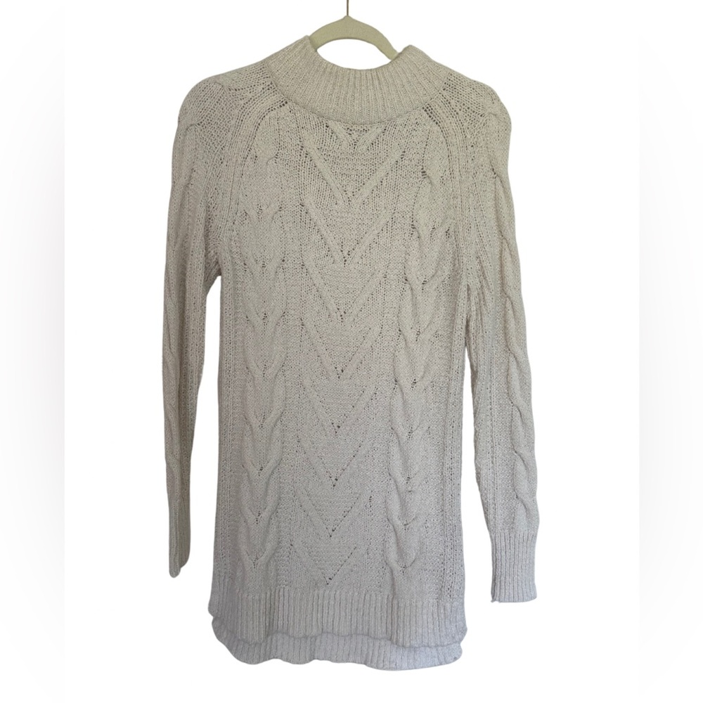 Old Navy‎ Cream Cable Knit Turtleneck Sweater Dress | Women’s Small